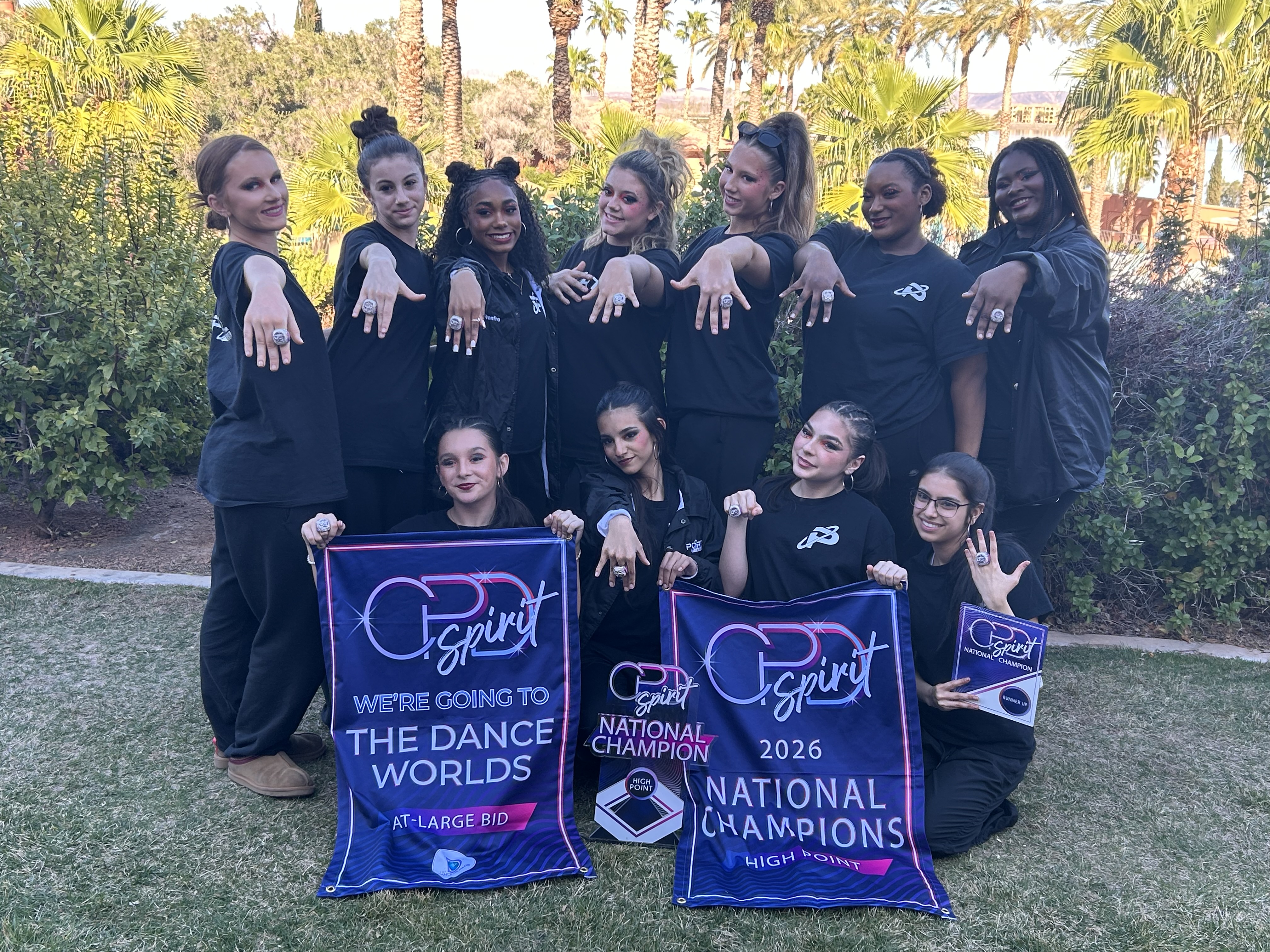 Portal Dance Lab National Champions celebrating at The Dance Worlds